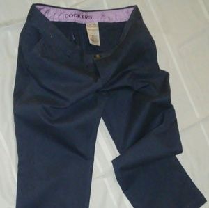 Dockers Women Navy Khaki Straight Leg